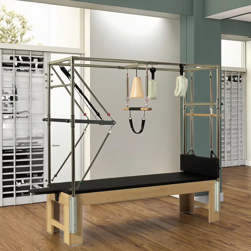 Home Pilates Yoga - Peralatan Reformer Pilates Kayu Oak untuk