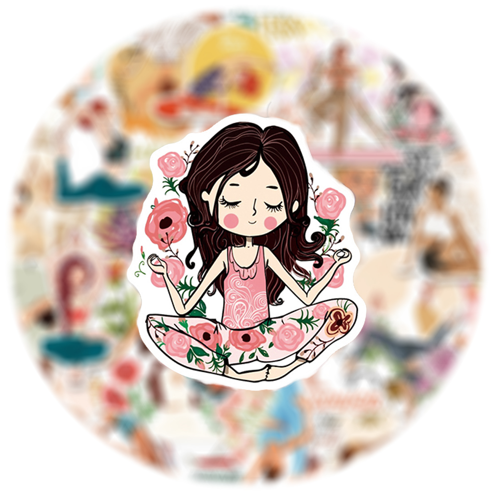 Pilates Yoga For Weight Loss - 10/30/50pcs Stiker Grafiti Pilates Yoga untuk