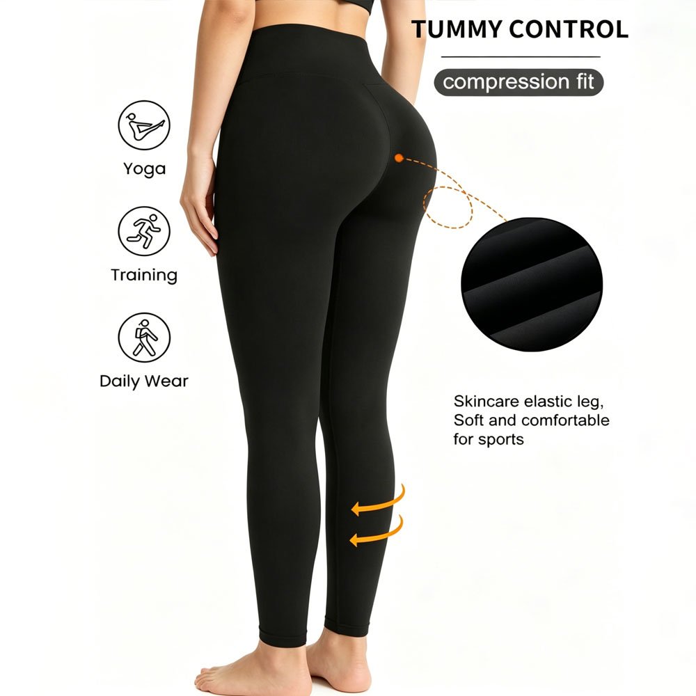 Pilates Yoga And Gym - Legging olahraga wanita high stretch, lembut