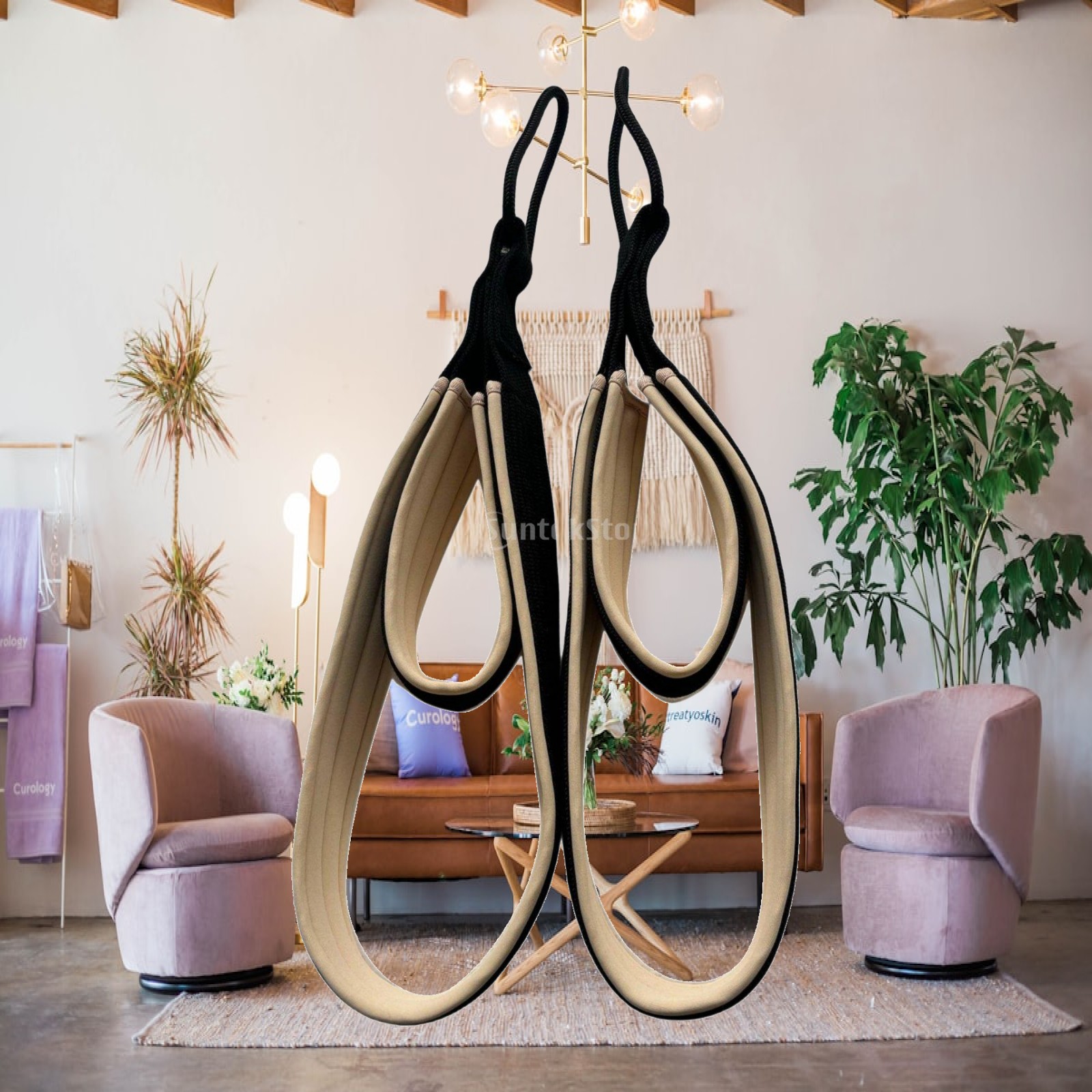 Pilates & Yoga Knokke - Pegangan Atas Pilates Anti-Selip, Tali Pilates,