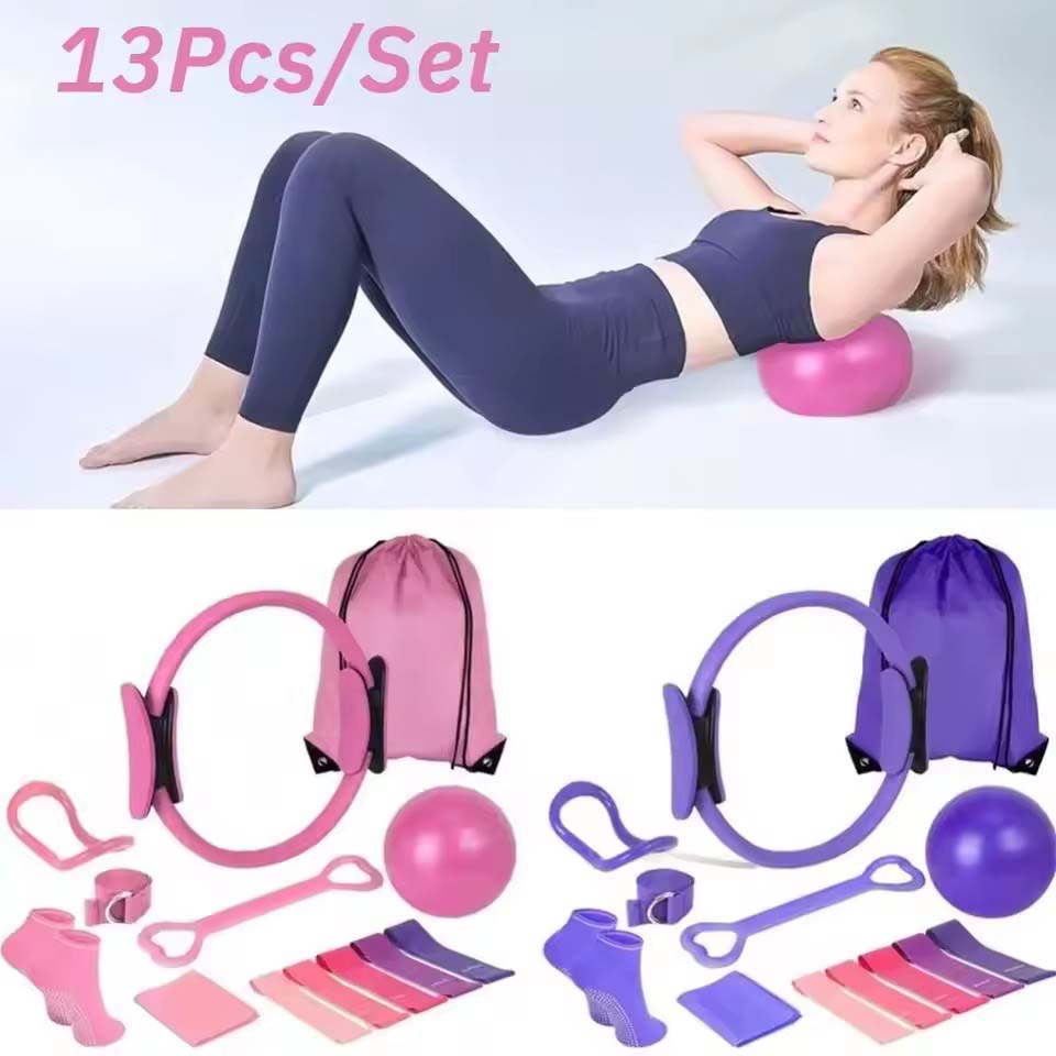 Pilates Yoga For Weight Loss - 13 Buah/Set Set Perlengkapan Yoga Lingkaran