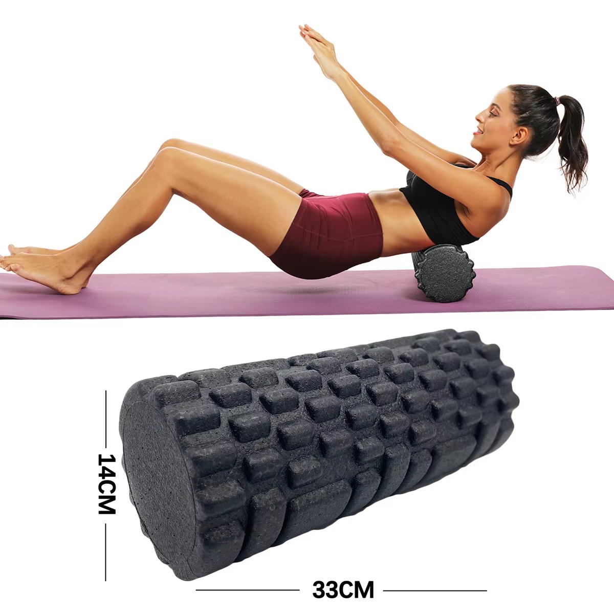 Home Pilates Yoga - 30/33Cm Rol Busa Kebugaran Rol Pijat