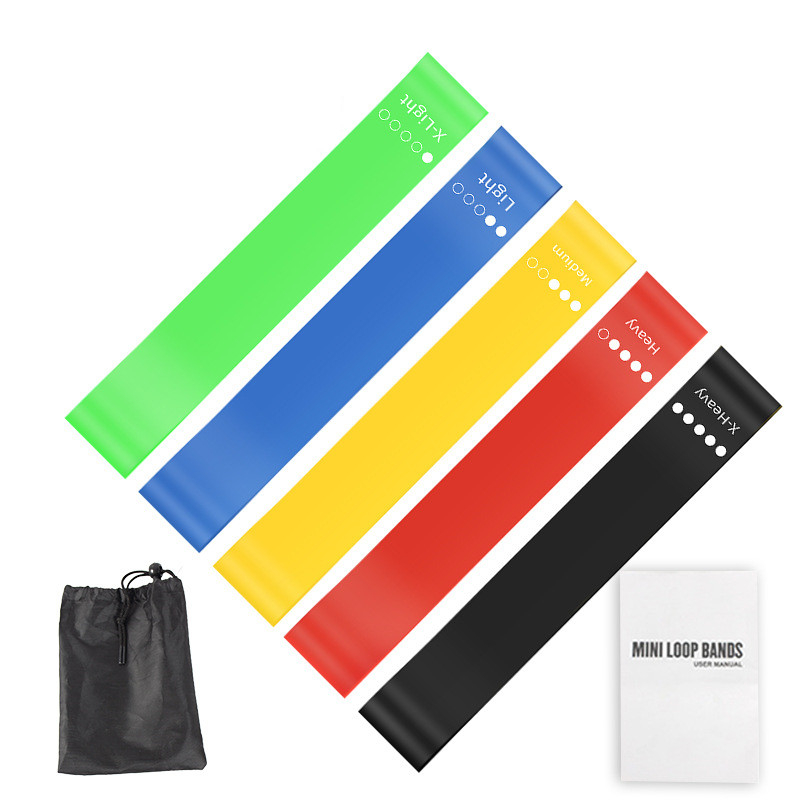Pilates Yoga Kit - 5 Buah Set Tali Resistensi TPE