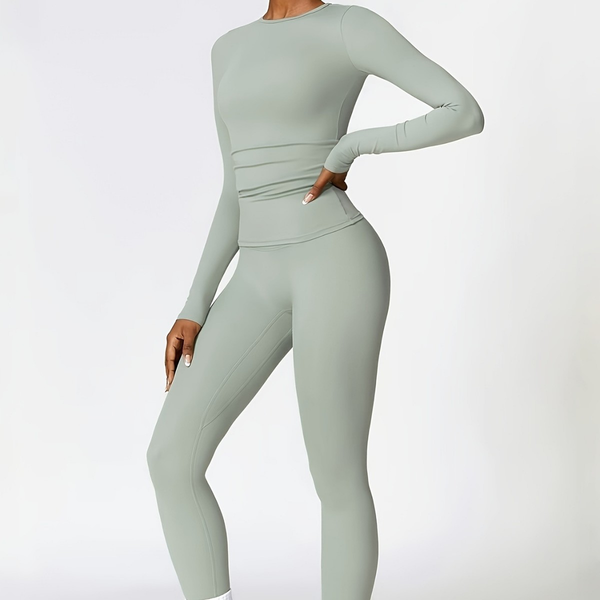 Setelan yoga ketat lengan panj - Pilates With Yoga ulasan dan harga