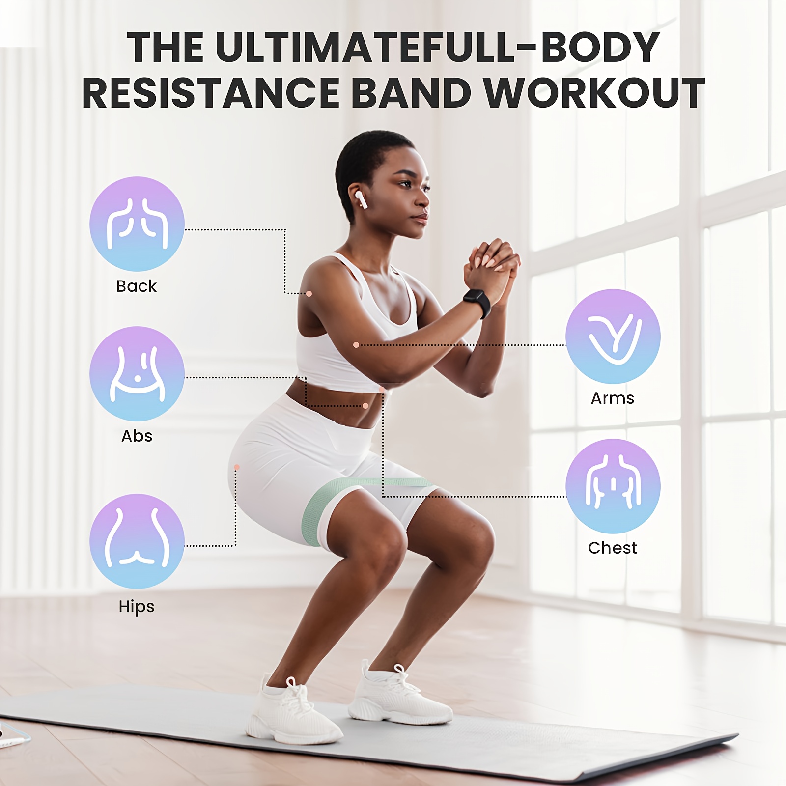 1 Buah/4 Buah Gelang Resistens - Pilates Yoga Kit ulasan dan harga