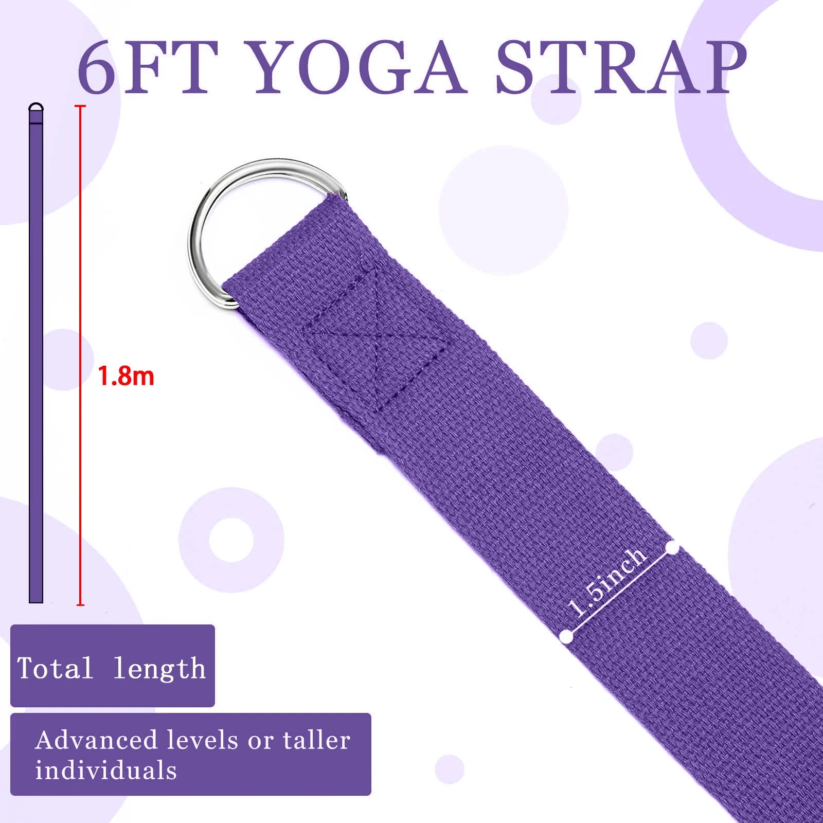 183*3.8Cm Tali Yoga Katun Lati - Pilates Yoga Ring Exercises ulasan dan harga