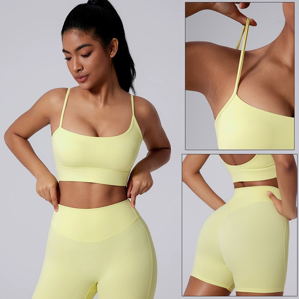 Cloud Hide Setelan Yoga Kuning - Pilates Yoga Kit ulasan dan harga
