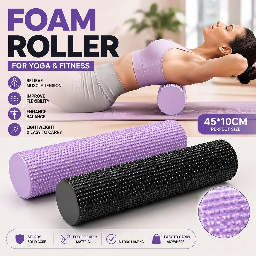 EVA High Density Yoga Foam Rol - Home Pilates Yoga ulasan dan harga