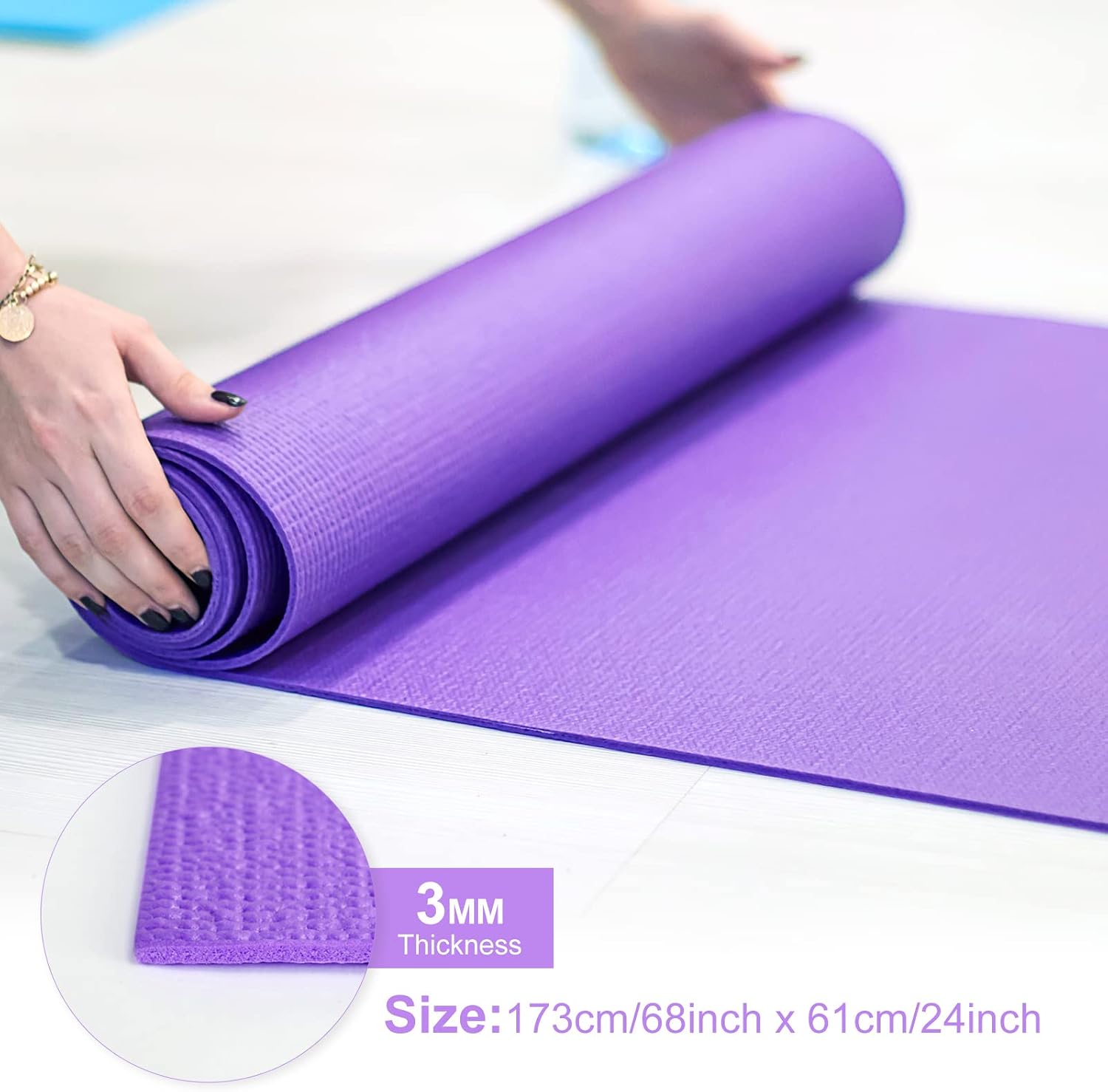 Matras Yoga Tipis 3 mm, Matras - Pilates Yoga Classes ulasan dan harga
