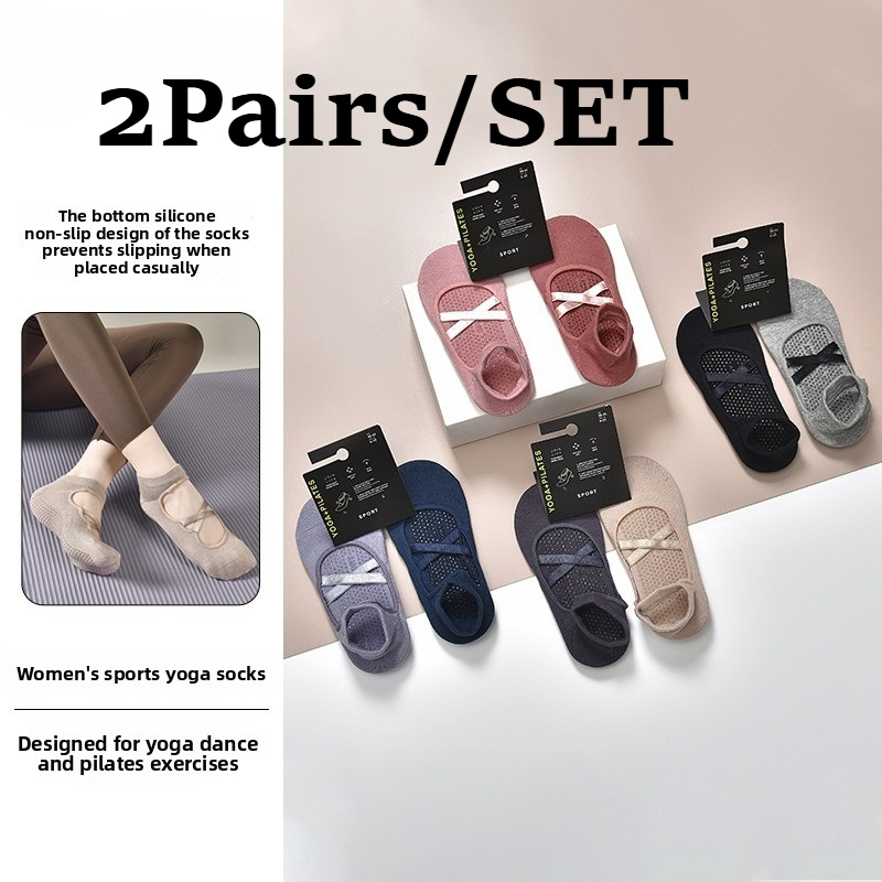 2 Pasang Kaus Kaki Yoga Katun  - Pilates Yoga Kit ulasan dan harga